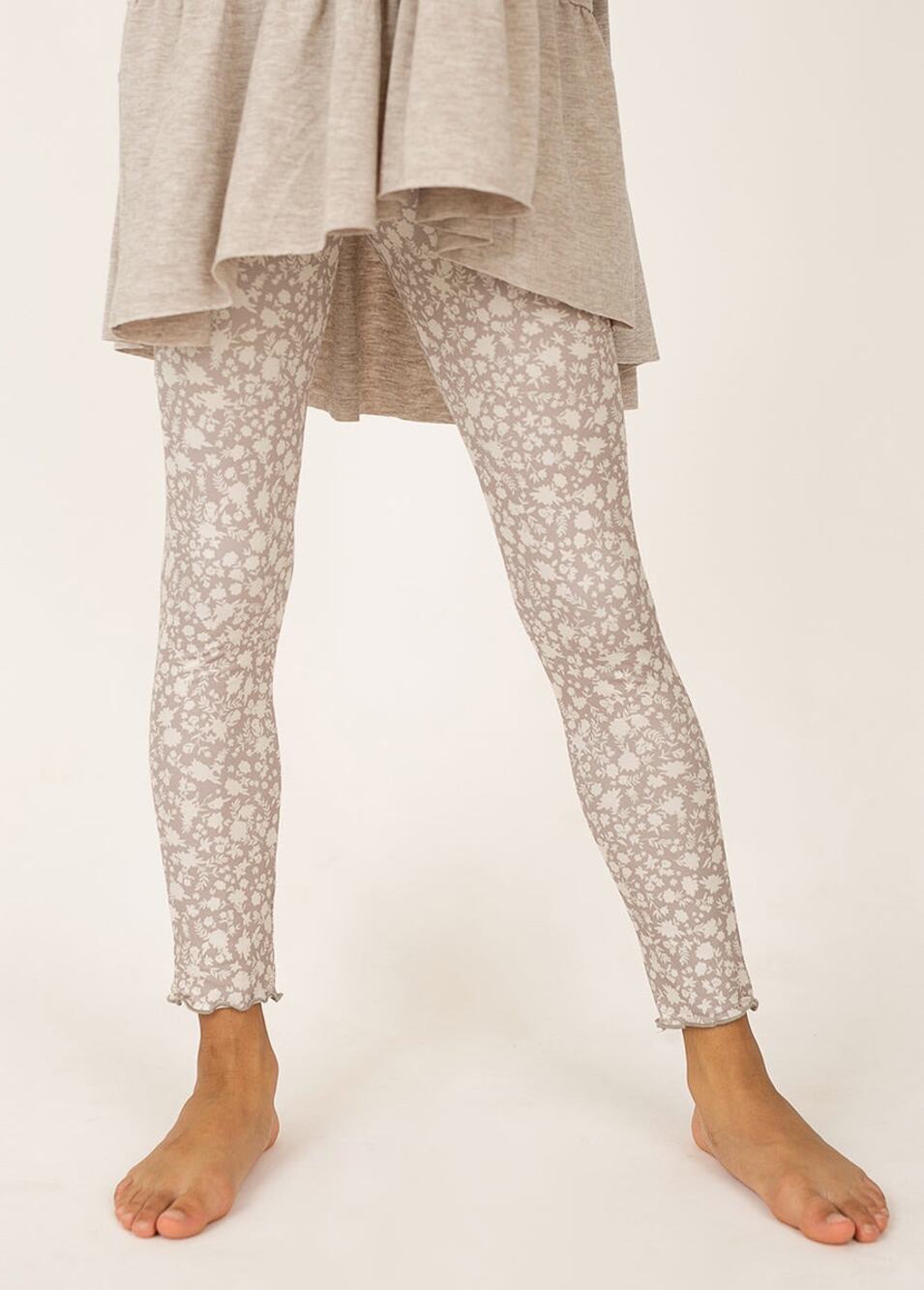 Joyfolie Mia Joy Victoria Leggings in Taupe Mini Floral Girl’s Size 10